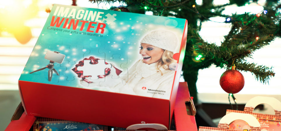 Manfrotto Pixi Mini statiivikomplekt kaamera ja nutitelefoni jaoks – jõuluteemalises kinkekarbis