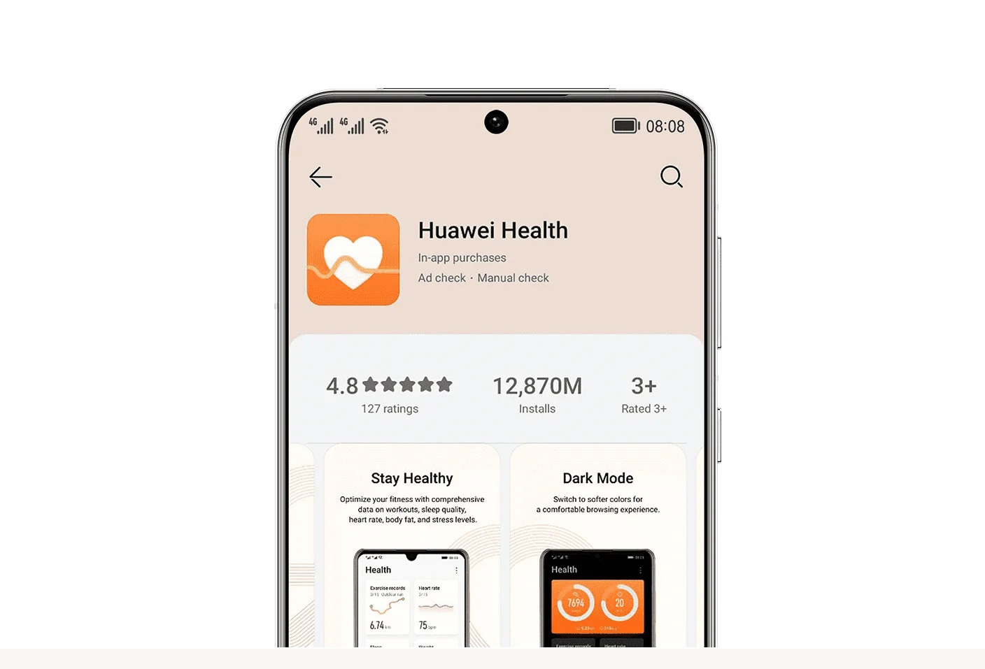 Huawei Watch GT 3 Pro "Health" rakendus